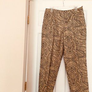 QUALITY TEMS 4 LESS! Talbots   Women Pants 12  Embroidered  Lined Multicolor